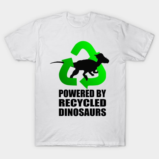 Pachycephalosaurus - Powered by Recycled Dinosaurs T-Shirt by birdo